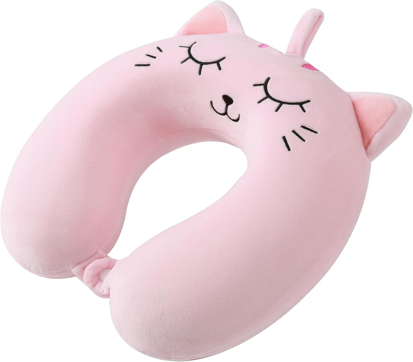 Itotal - Neck Pillow - Pink Cat - 33 + 30 + 10 Cm