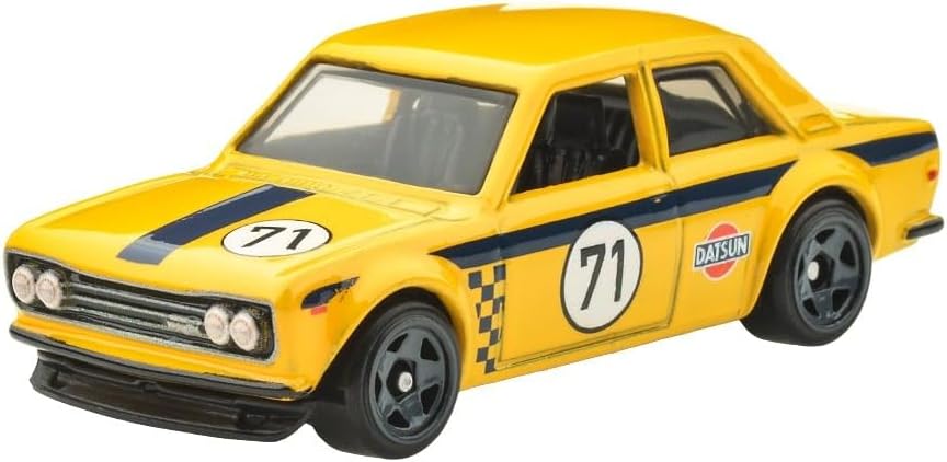 Hot Wheels Silver Series Rally Racers '71 Datsun 510 4/5, 1:64 Scale Diecast Toy Vehicle