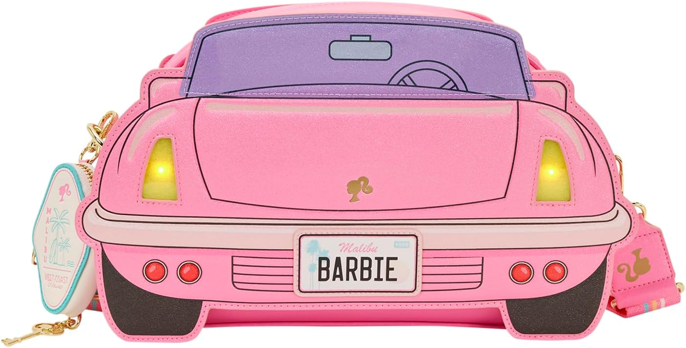 Mattel By Loungefly Crossbody Bag Barbie Car Light Up