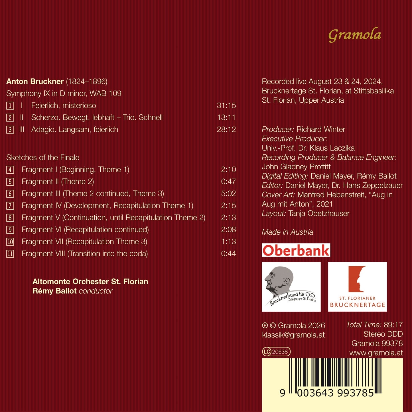 Anton Bruckner: Symphonie IX/Finale-Fragmente