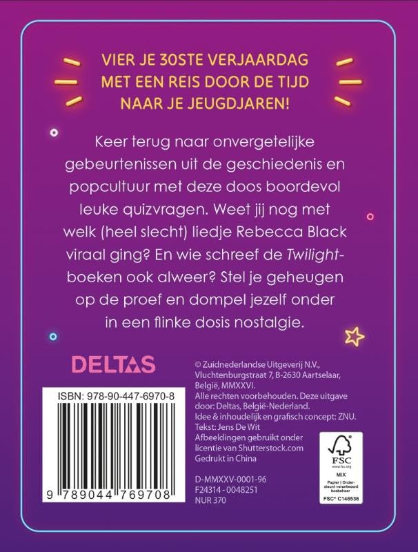 Deltas - Hoera 30 jaar! Quiz