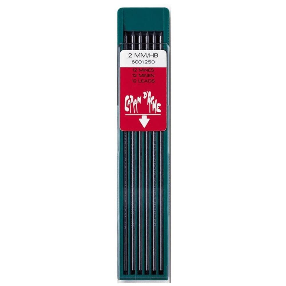 Caran d'Ache 6001.250 Technograph Lead Pencil, Hardness: HB, Diameter: 2 mm, Case of 12
