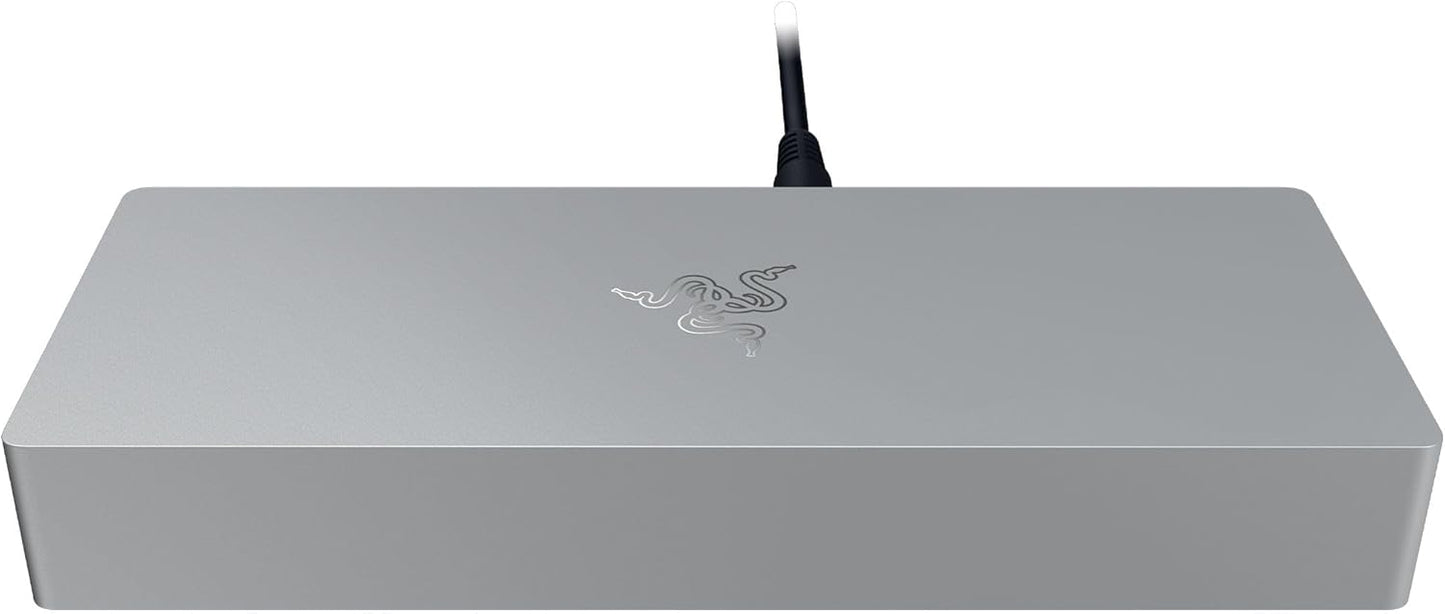 Razer Thunderbolt 5 Dock Chroma - 10 ports USB-Dock - 3x DisplayPort USB-C - Ethernet - Passthrough 140W - SD/UHS card - 2x USB-A - M.2 extension - UK connector - PC/Mac | Mercury