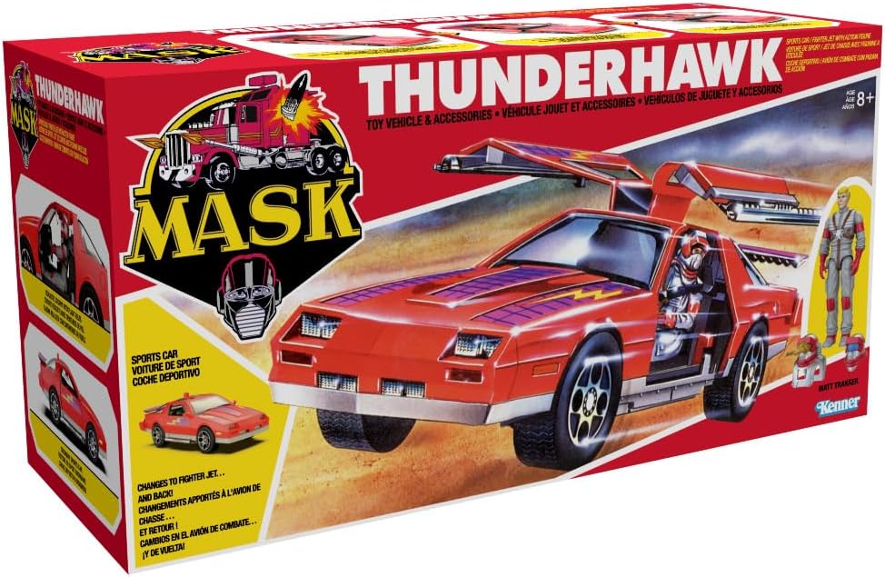 MASK THUNDERHAWK 7IN VEHICLE W/ 1/24 SCALE FIGURE TOY SET
