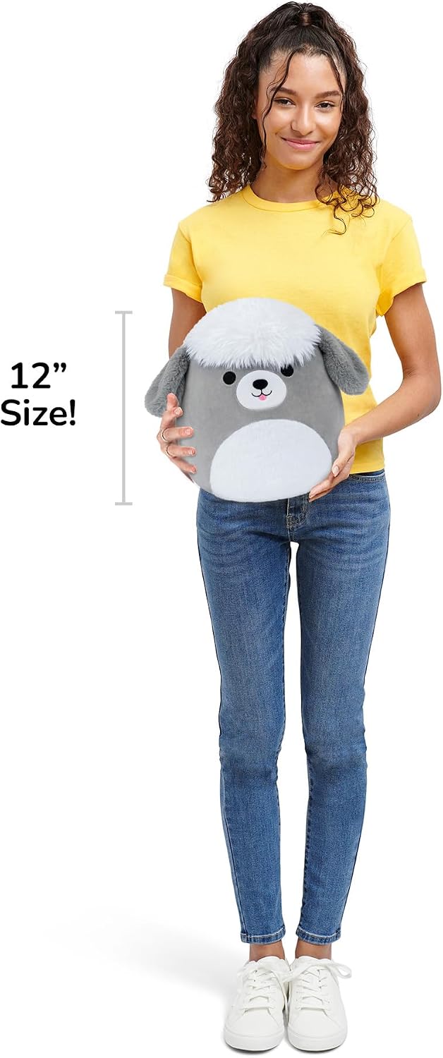 Squishmallows Original 12-Inch Arnold the Grey and White Sheepdog