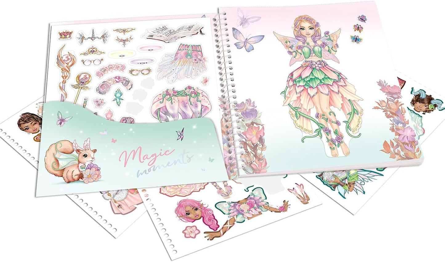 Depesche 13805 TOPModel Dress Me Up Sticker Book Fantasy with 24 Pages Fantastic Model Motifs to Design Yourself Includes 11 Sticker Sheets