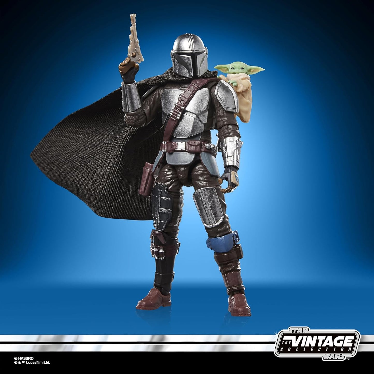 Star Wars The Vintage Collection The Mandalorian & Grogu, The Mandalorian & Grogu Deluxe 9.5-cm Collectible Action Figure