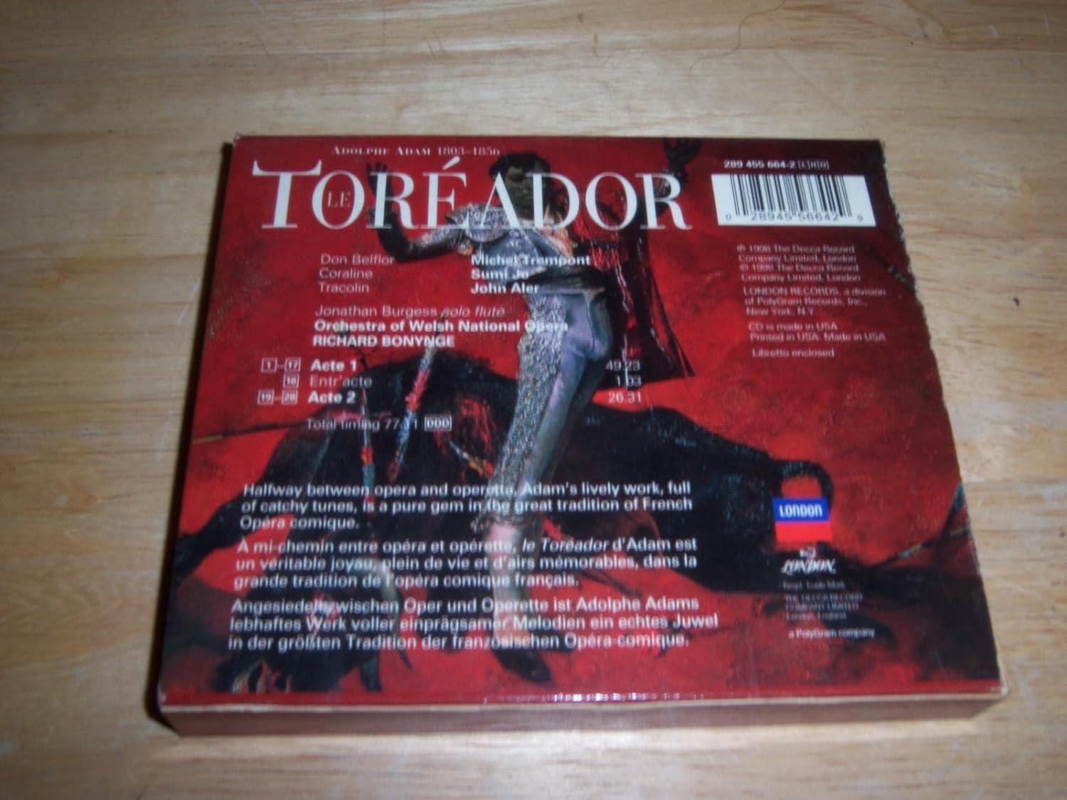 Adam - Le Toréador / Sumi Jo, Aler, Trempont, Bonynge