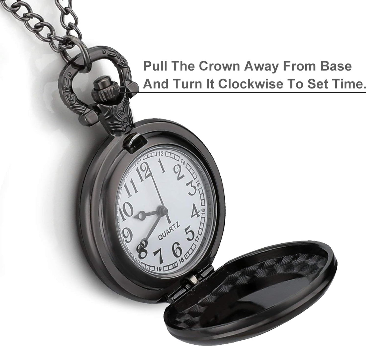 Cute Seal Alloy Clock Vintage Pocket Watch Cute Hang Watches Pendent Necklace