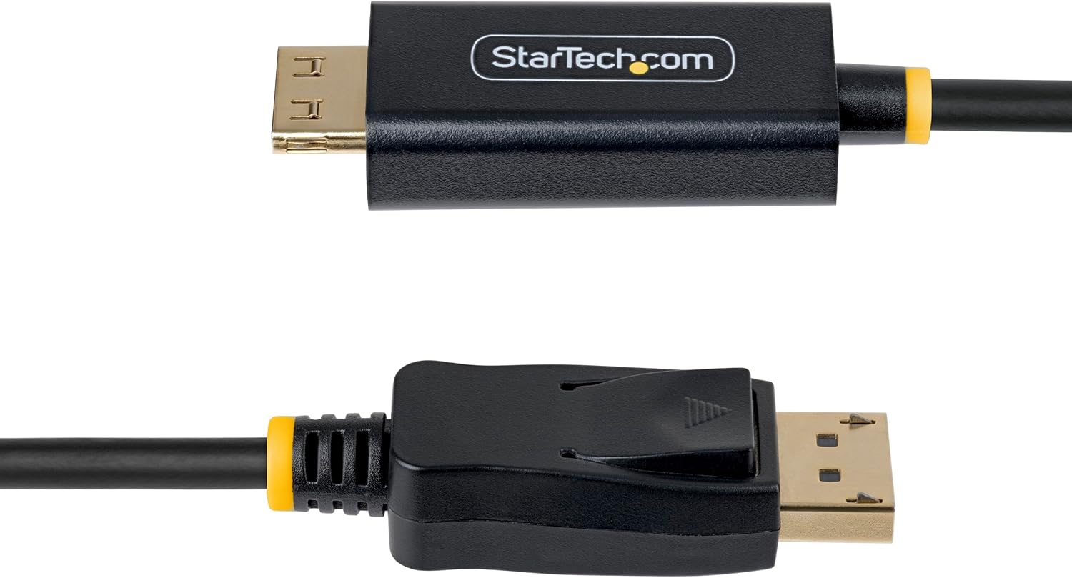 StarTech Cavo Adattatore DisplayPort a HDMI da 2 m con Connettori a Presa Rinforzata, 4K 60Hz, HDR, Convertitore Unidirezionale DP a HDMI per Lenovo, Dell, HP