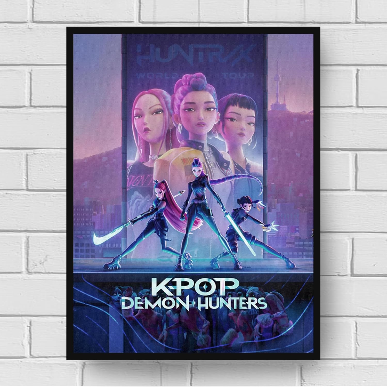 Kpop Demon Hunters Canvas Print With Light