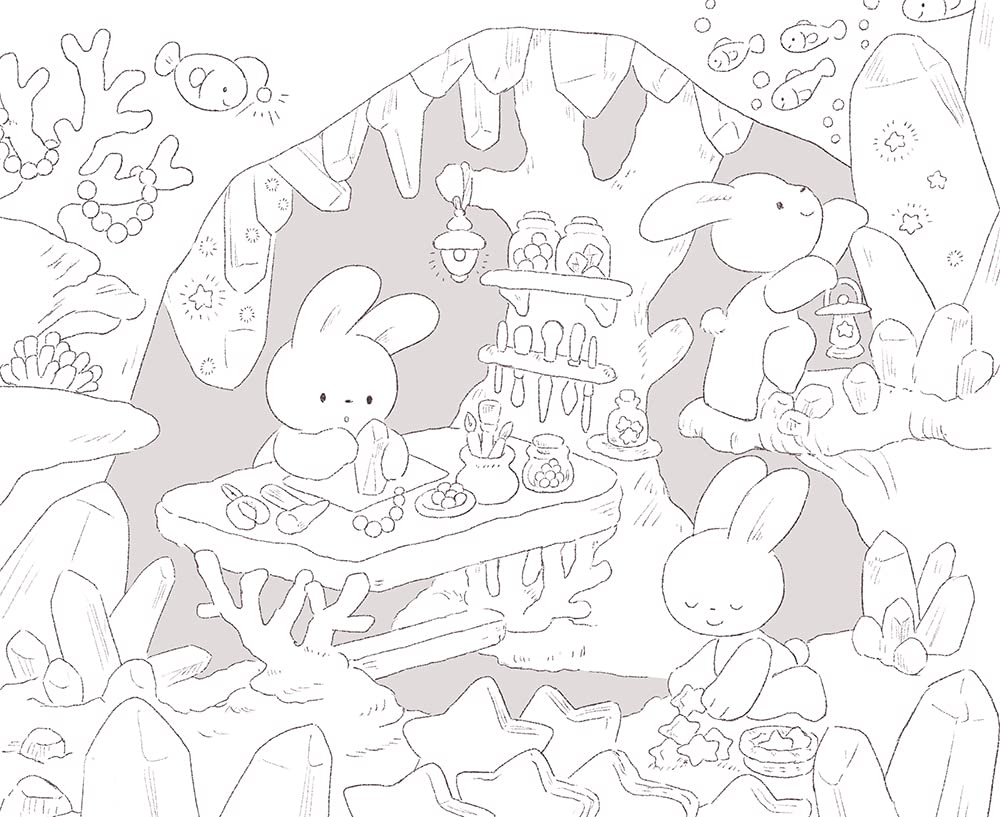 (ダウンロード特典付)うさぎさんのメルヘン空想図鑑 ときめく塗り絵シリーズ(TOKIMEKU Coloring Book Series
