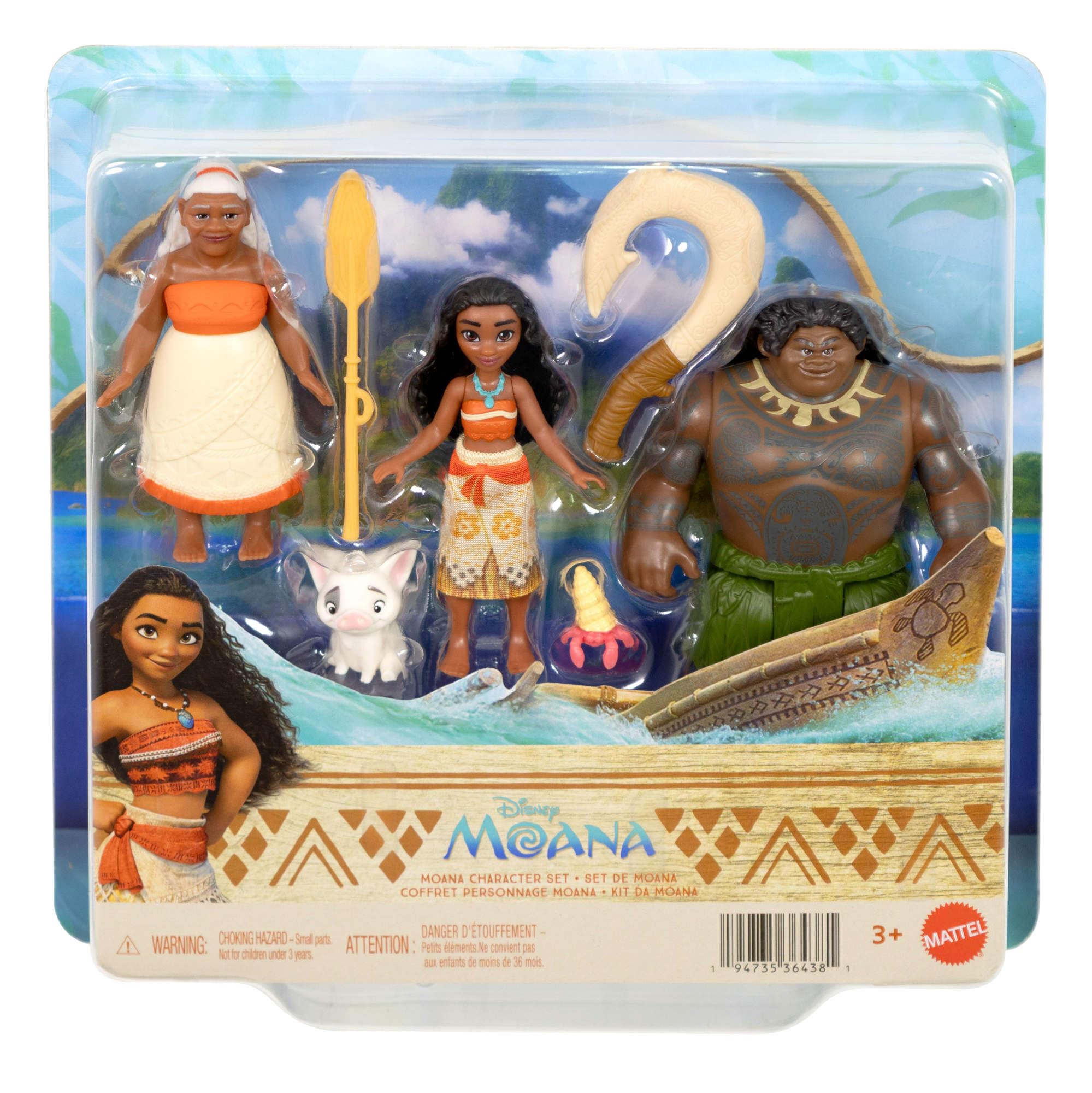 Vaiana Action Figure 3-Pack Character Set 9 Cm