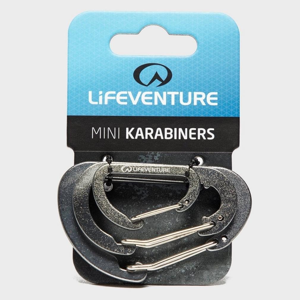 Lifeventure Ultralight Non-locking Karabiners (3-Pack), Aluminum Alloy Wiregate Fastening High Strength Key Rink Clip Hook