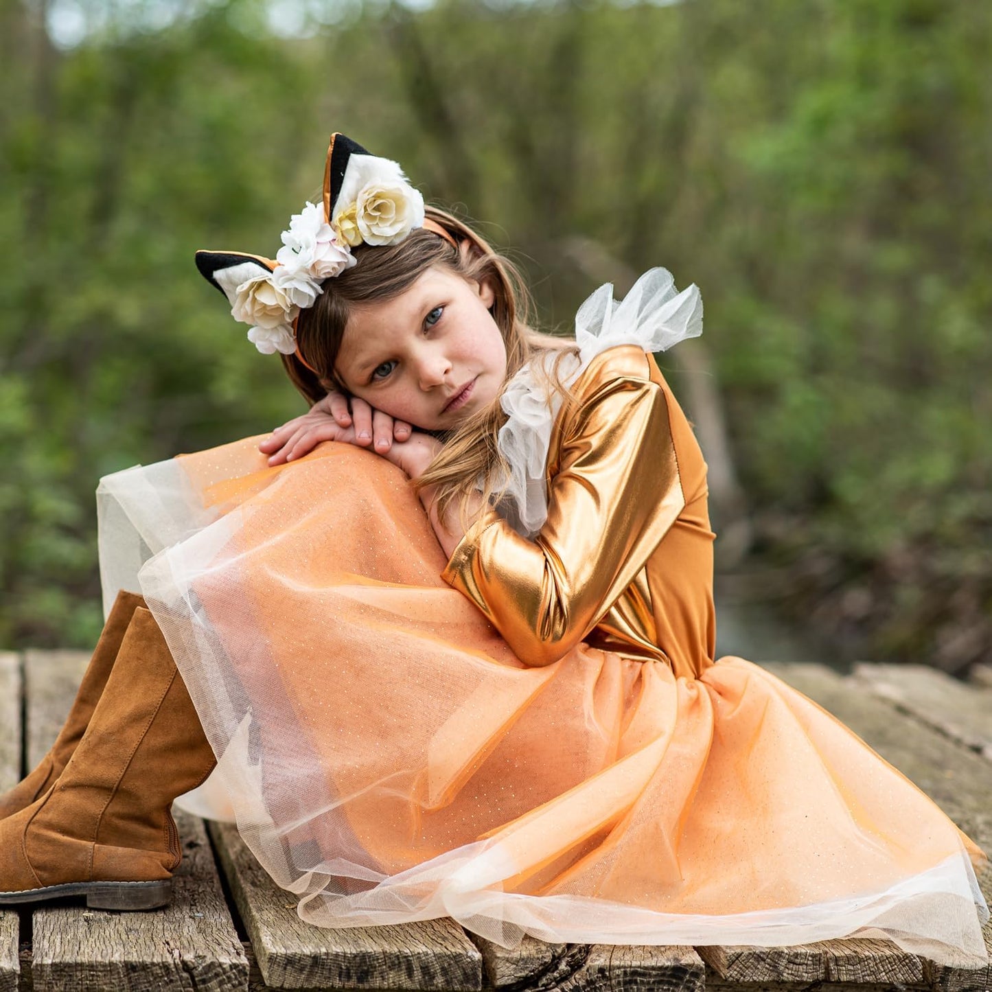 Great Pretenders - Woodland Fox Dress w/HB, maat US 3-4 mutsen, maskers en accessoires voor feestjes, meerkleurig, effen (31673