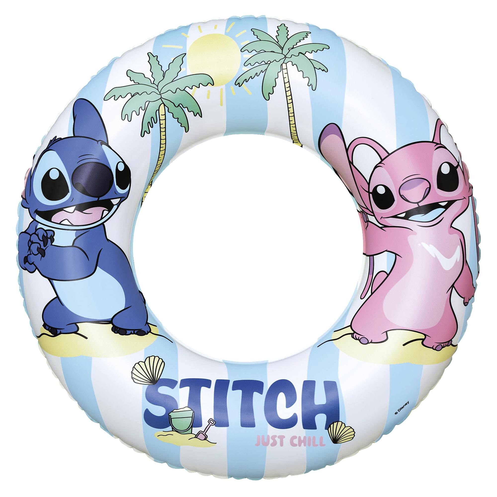 Bestway Schwimmring Disney Lilo & Stitch Ø 48 x 11 cm – Aufblasbarer Kinder Schwimmreifen mit Sicherheitsventil, Pool Spielzeug für Jungen & Mädchen 3-6 Jahre, Badespaß für Sommer & Urlaub