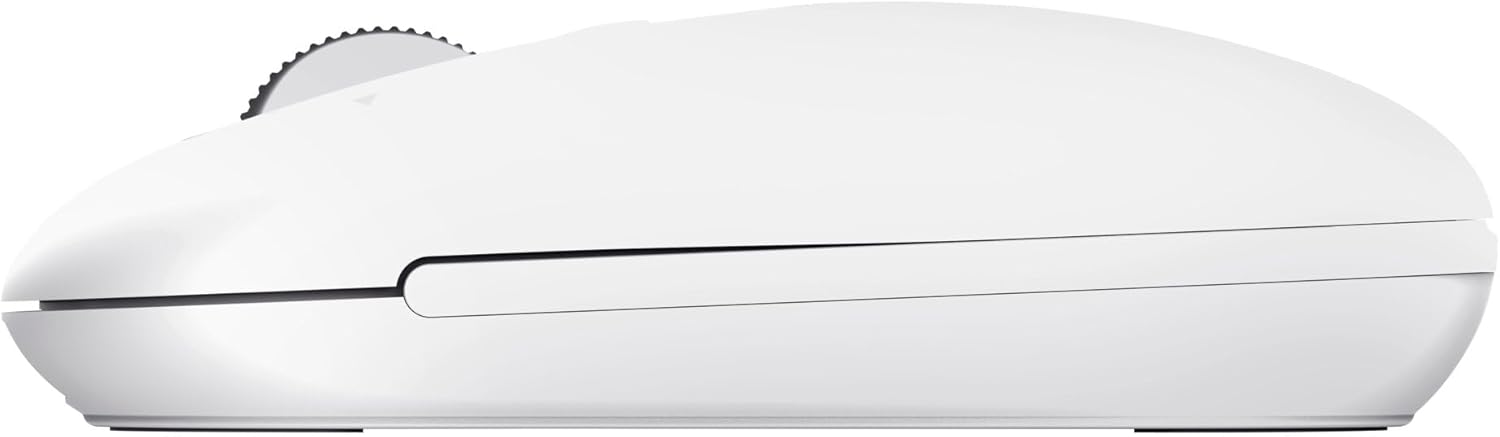 Trust Seron Mouse Wireless con Rotellina Ultra Rapida e Scorrimento Orizzontale, Bluetooth + 2.4GHz, 65% Plastica Riciclata, Pulsanti Silenziosi, Mouse Bluetooth Multi-Dispositivo per PC Mac, Bianco