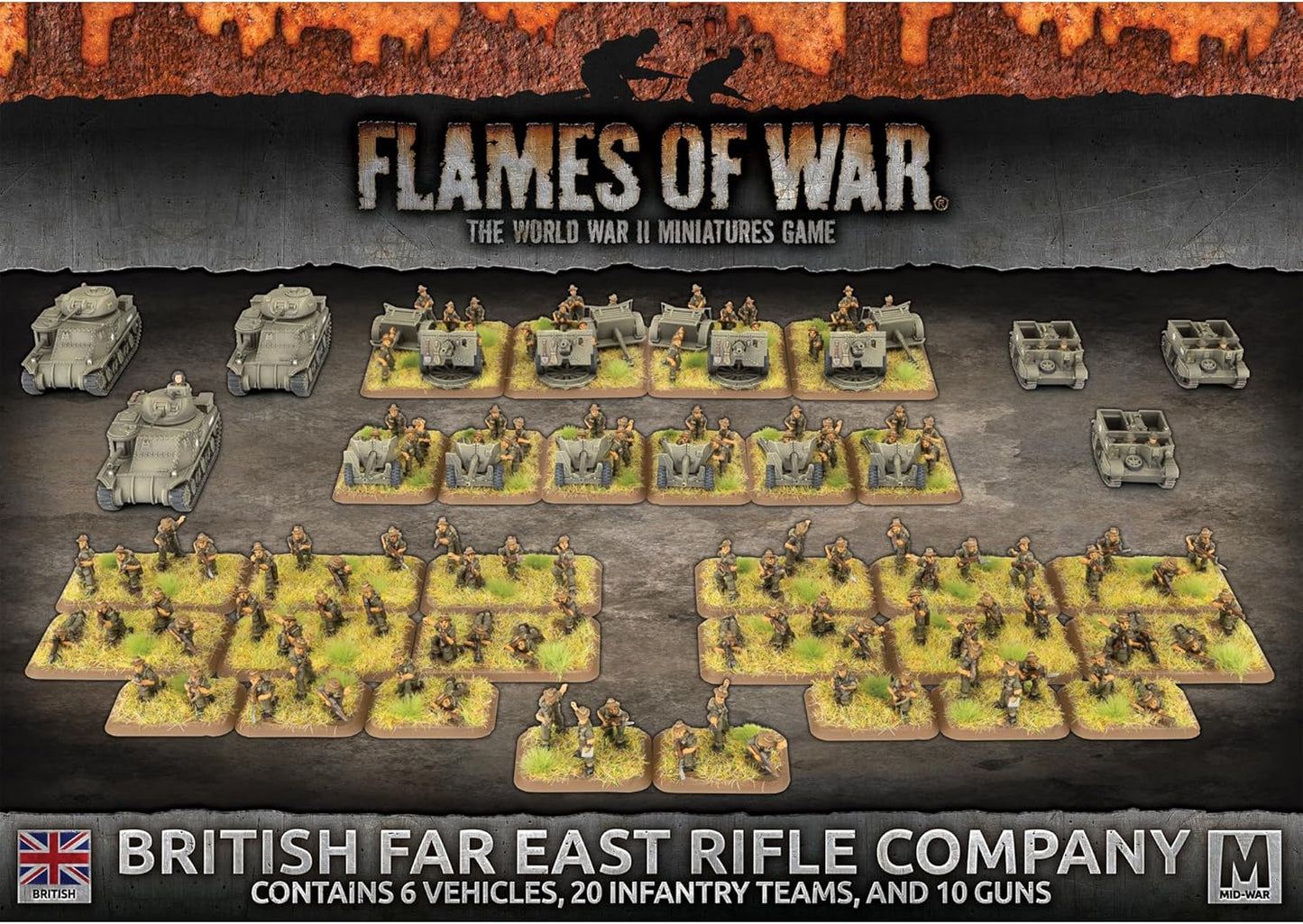 Flames of War - British Rifle Company Army Deal - BRAB18