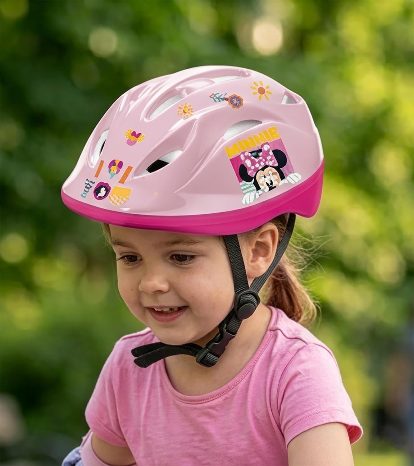 Mondo Toys Minnie Mouse Protective Helmet – Adjustable 52–56 cm Safety Helmet for Bicycles, Scooters & Skateboards – Disney Minnie Design for Girls (Model 28747, Multicoloured