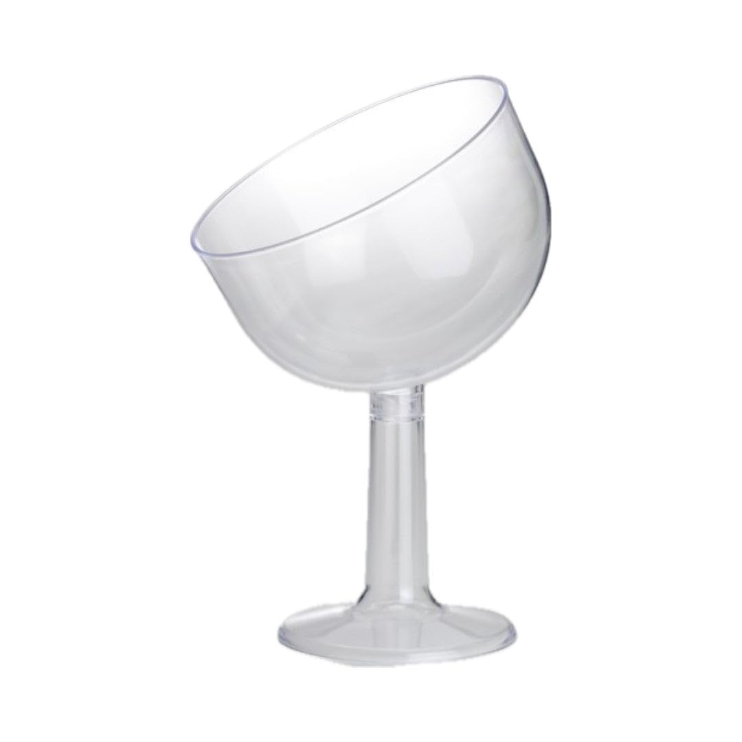 Bigiemme: Party: Ps Clear Candy Laying Cup + Long Base Qs. Coppa Inclinata Trasparente Gambo Lungo O16 X 26 Cm