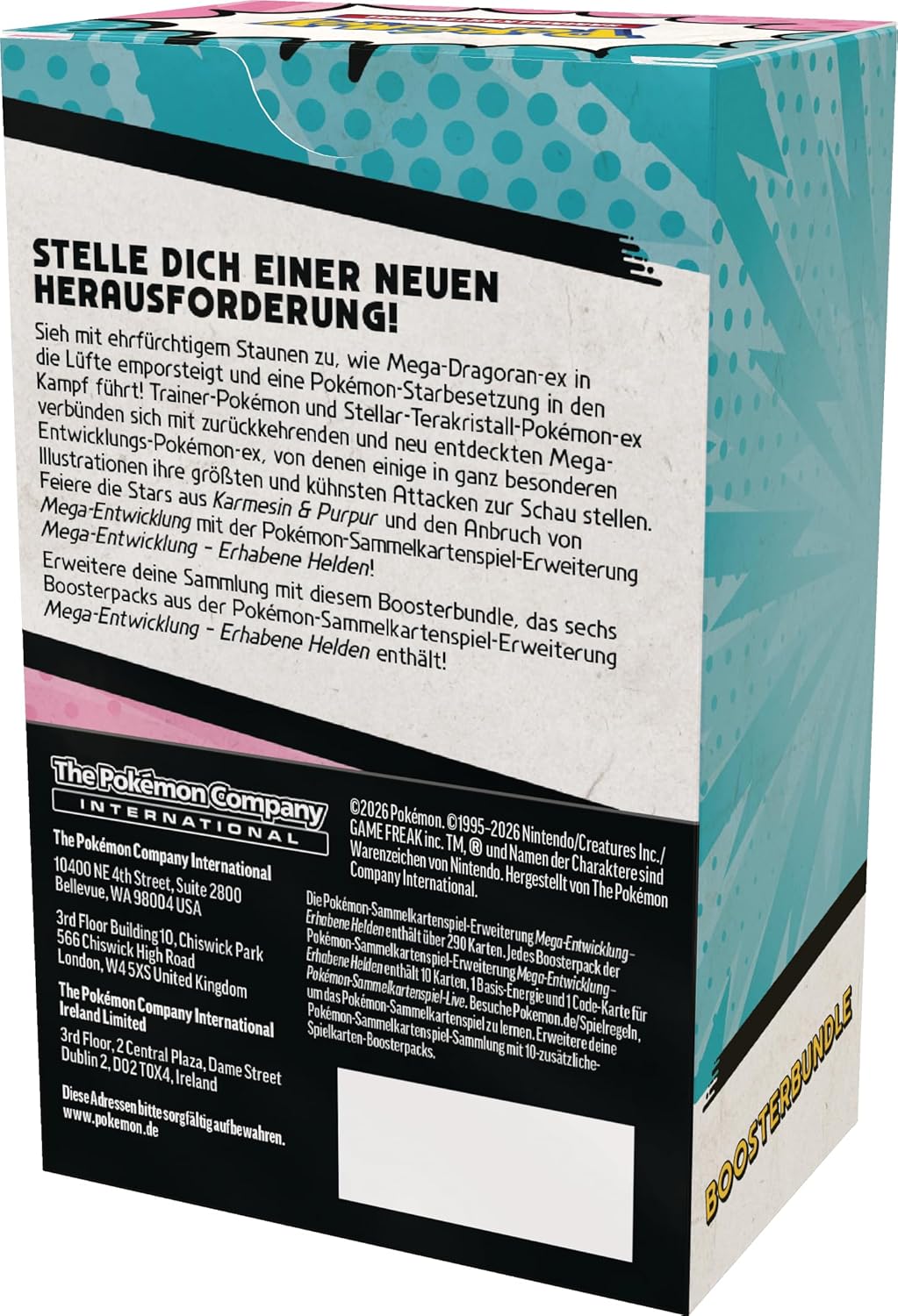 Pokémon-Sammelkartenspiel: Boosterbundle Mega-Entwicklung – Erhabene Helden (6 Boosterpacks
