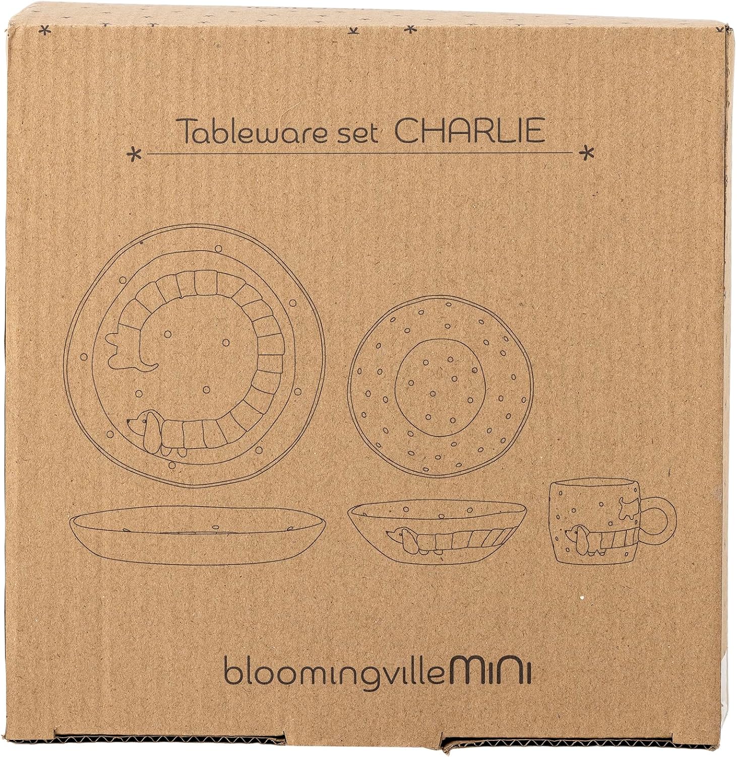 Bloomingville Mini - Charlie Tableware Set - Blue - Stoneware