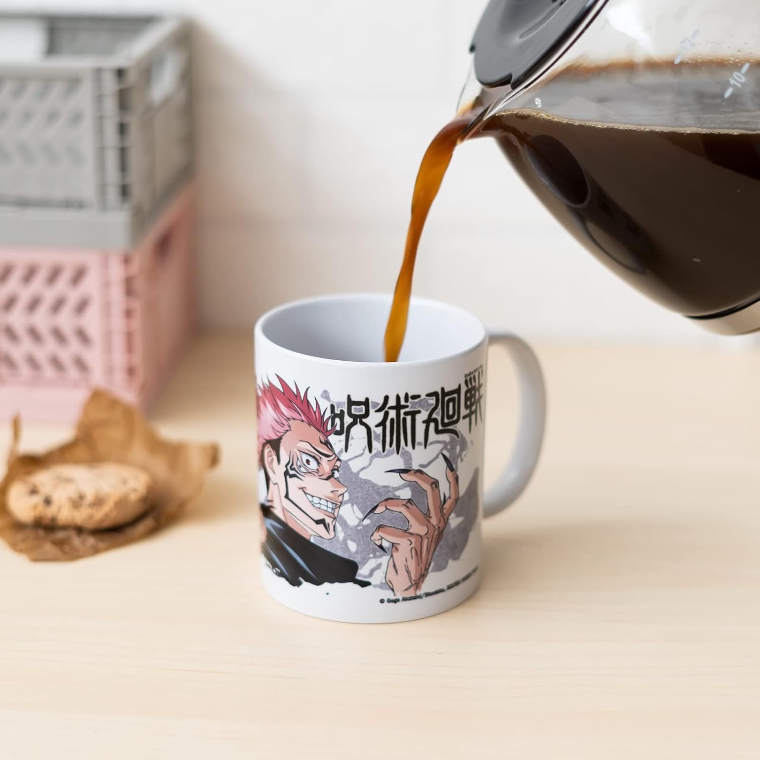 Grupo Erik - Mug Black Jujutsu Kaisen, Anime 350ml | Tasse en Céramique Sous Licence Officielle | Mug Café & Thé, Idée Cadeau Geek, Anniversaire ou Noël
