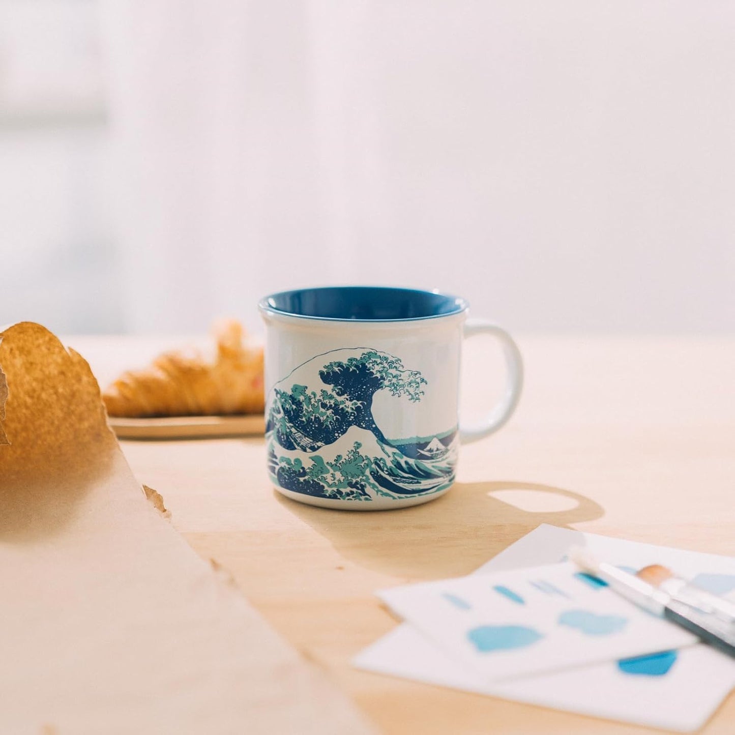 Grupo Erik Tazza La Grande Ola di Kanawaga - Tazza Colazione Ceramica con Colori Vivaci e Stampa di Alta Qualità 350 ml, Adatte a Lavastoviglie e Microonde | Tazzine Caffe Particolari