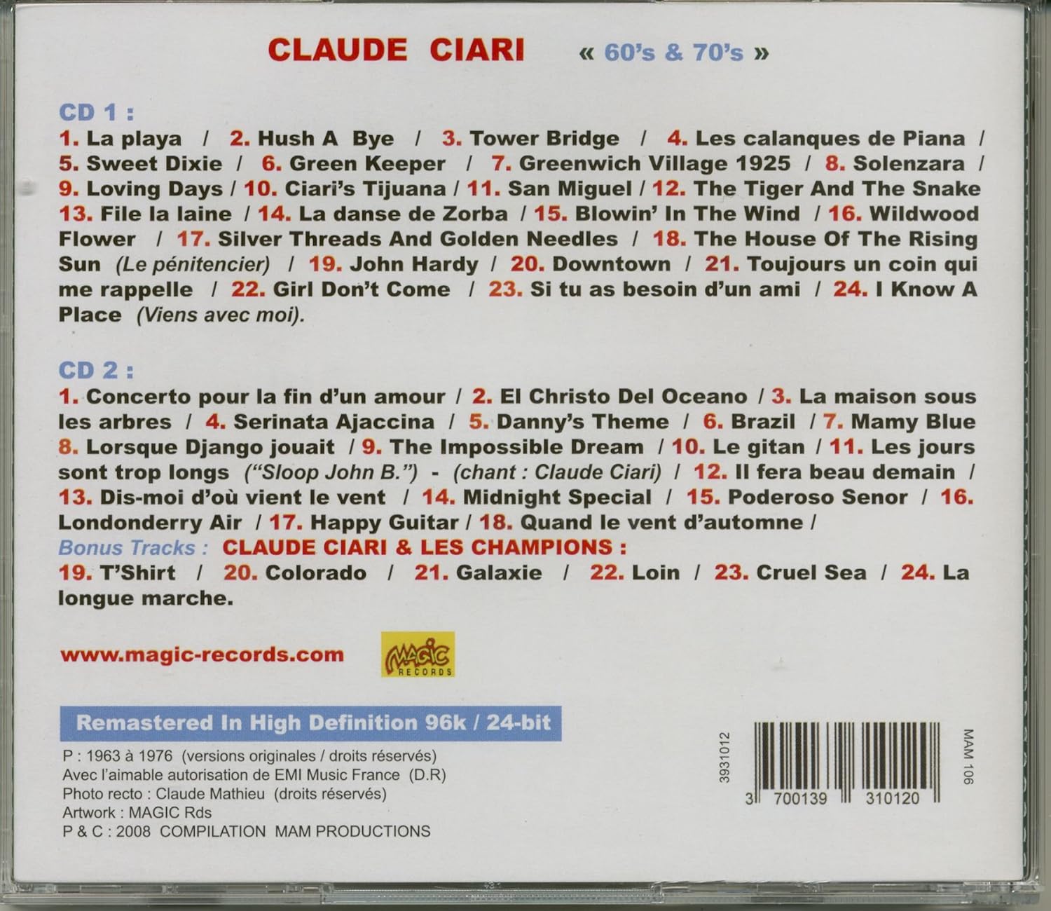 Ciari'S Best - 60'S & 70'S