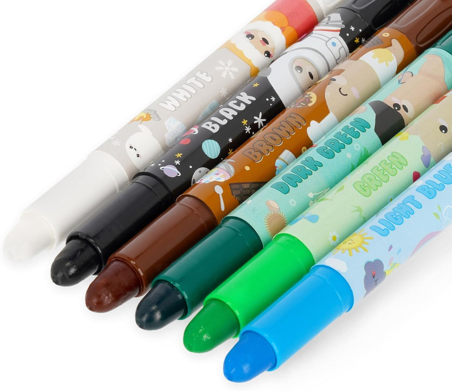 Legami - Set of 12 Teddy Friends Wax Crayons, Rotating, Soft Lines and Intense Colours, Washable, 8 mm Tip, Non Sharpening, 1.5 x 13.3 x 1.8 cm