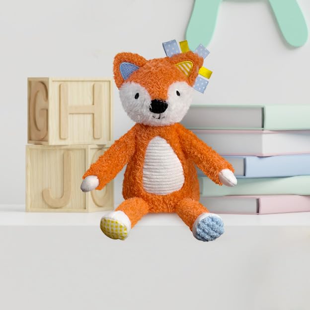 Sensory Snuggables Small Plush Fox for Babies