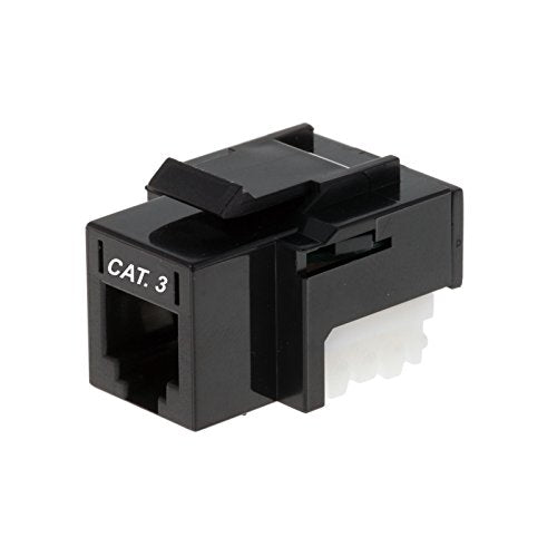 FRUTTO KEYSTONE TELEFONICO CAT 3 6P4C UTP 90°, NERO