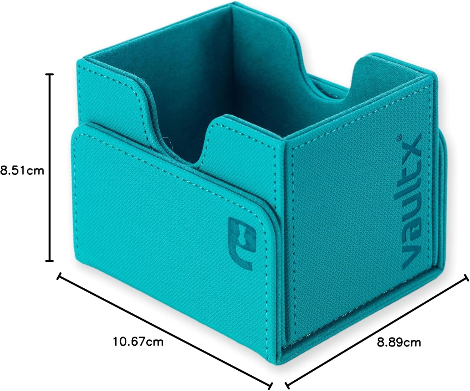 Vault X Trading Card Sideloading Deck Box, 100+ sleeved cards, Premium Exo-Tec Material, Card Holder Storage Box, Detachable Magnetic Lid, for MTG Commander Game, TCG (Teal