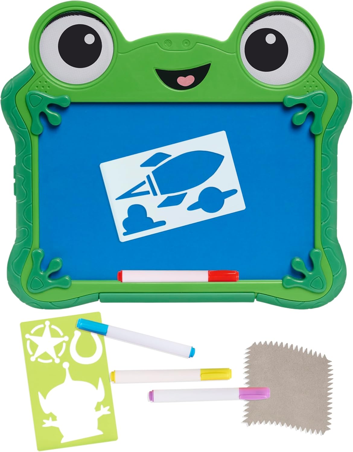 Just Play Disney and Pixar Toy Story 5 Glow Lilypad Dry Erase Drawing Tablet, Light Up Drawing Board with Neon Markers and Stencils, Kids Toy Ages 3+