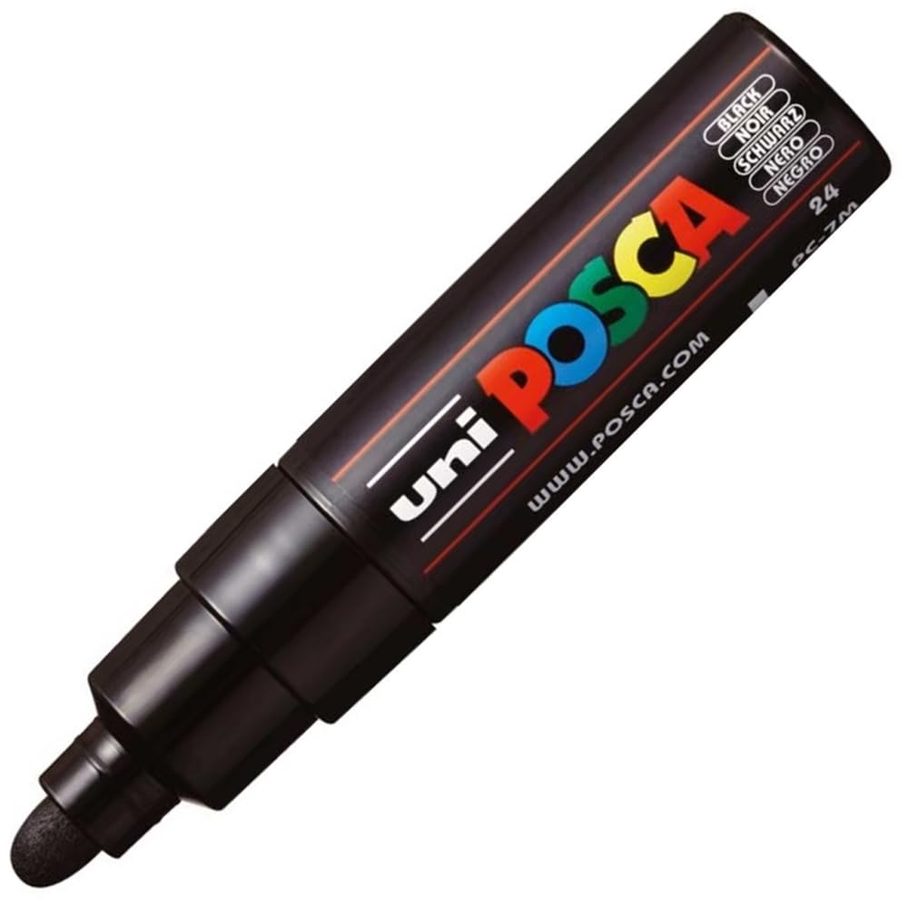 Uni Posca - Uni Posca Verfmarker 7M Zwart - conische punt 45mm