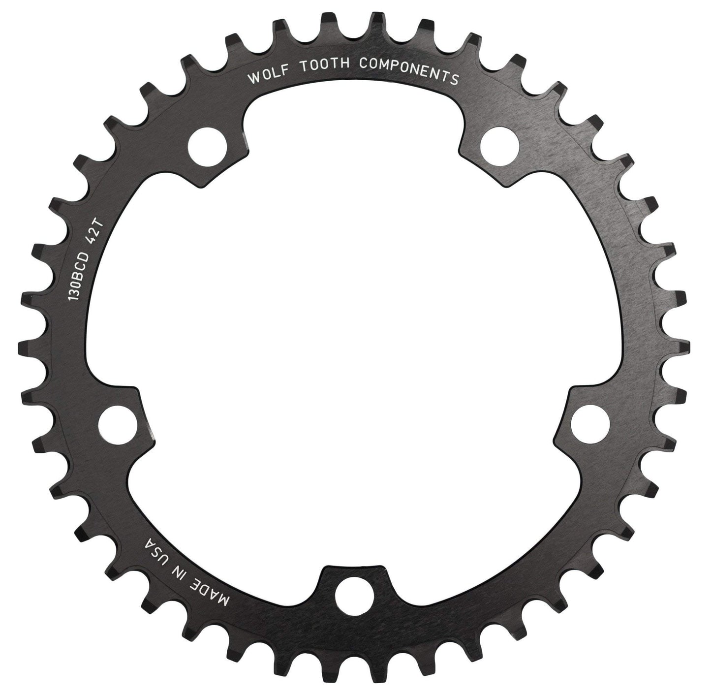 Wolf Tooth 130 BCD Flat Top Gravel / CX / Road Chainring Drop Stop B 46T