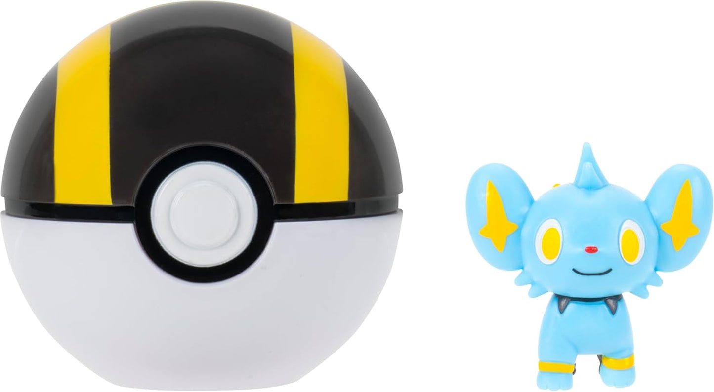 Pokémon PKW4607 - Clip 'N' Go Pokéball - Sheinux and Ultraball, Official Pokéball with Movable 5 cm Figure