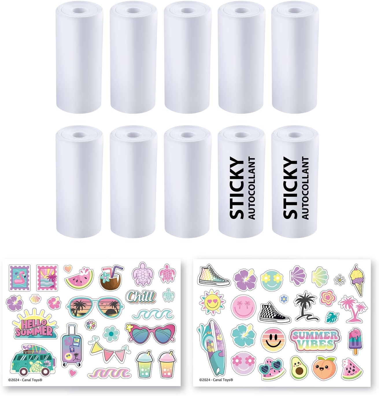 Photo Creator Instant Camera Refill 10 Pack, Photo Creator, Over 700 Prints, Instantly Dry, Personalise Prints with Cool Stickers!, White (CLK 005