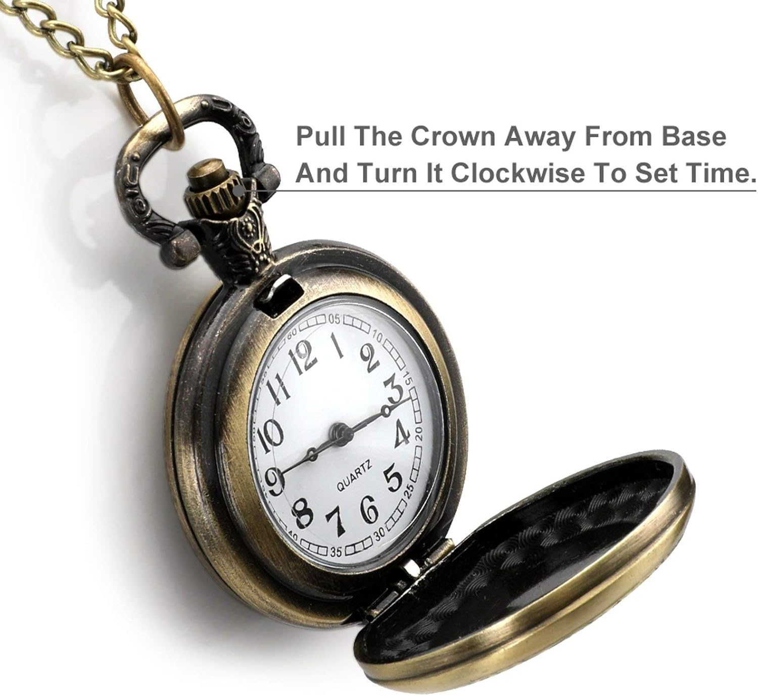 Pizza Slice Food Alloy Clock Vintage Pocket Watch Cute Hang Watches Pendent Necklace
