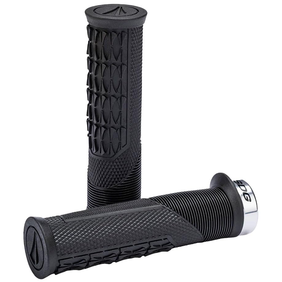 SDG Thrice OC Lock-On Grip - Black / Silver 20A
