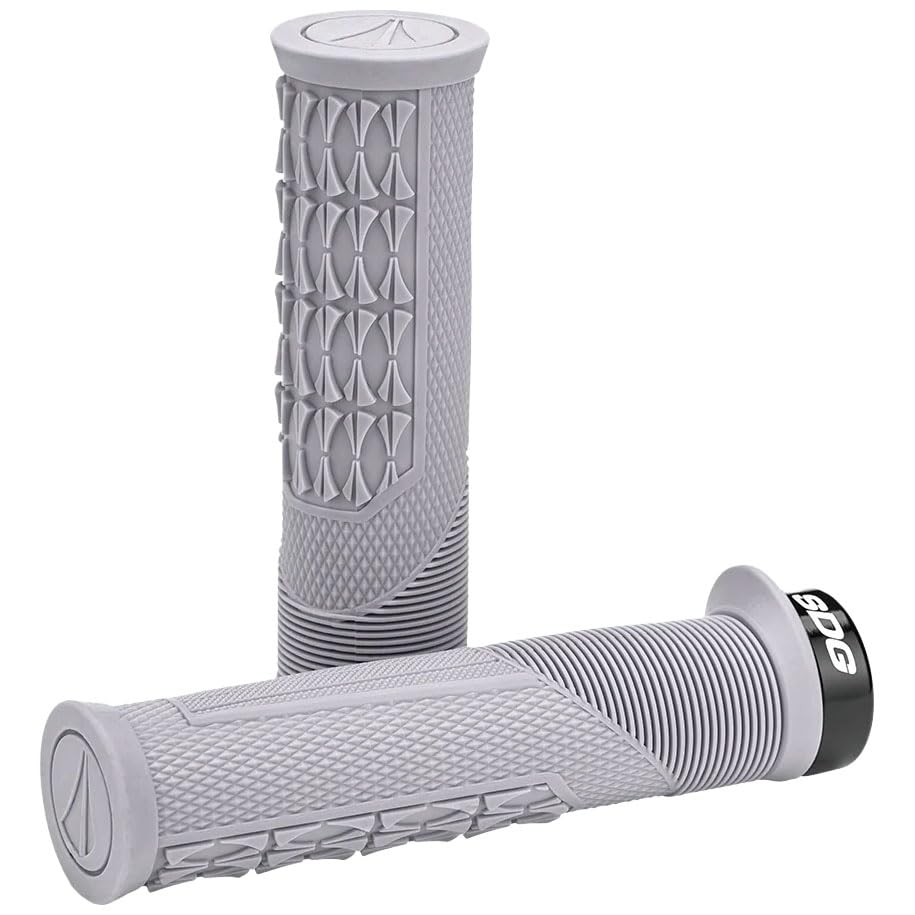 SDG Thrice OC Poignées de VTT verrouillables – Ergonomique, absorbant les vibrations, grande poignée de 135 mm avec zone centrale ouverte, design rampe et technologie avancée pour le trail et l'enduro
