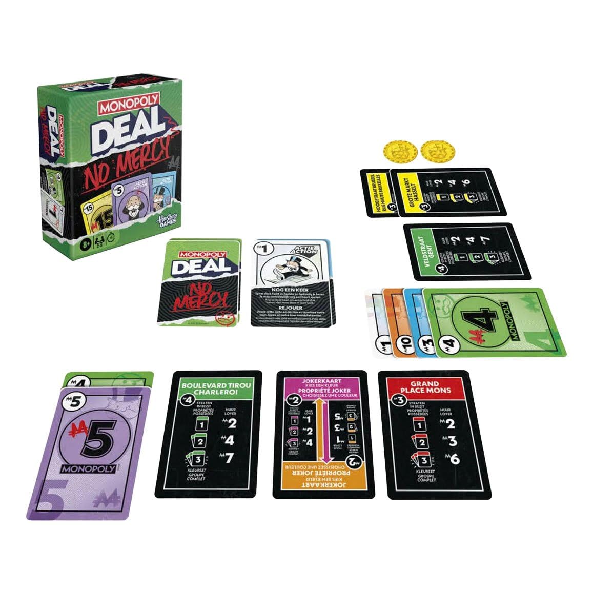 Hasbro Monopoly card game No Mercy - family game - card game