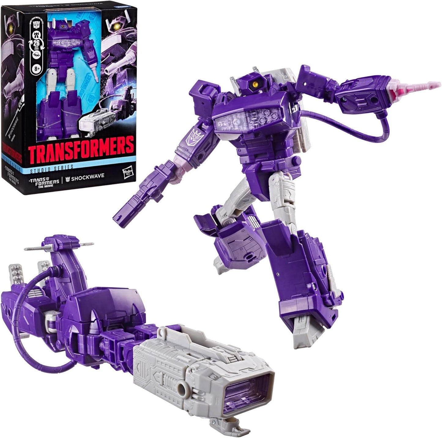 Transformers Studio Series The Transformers: The Movie Shockwave Voyager Class 16.5-cm Converting Action Figure, Robot Toys for Ages 8+ | Transformers Studio Series 7 Inch Action Figure Voyager Class