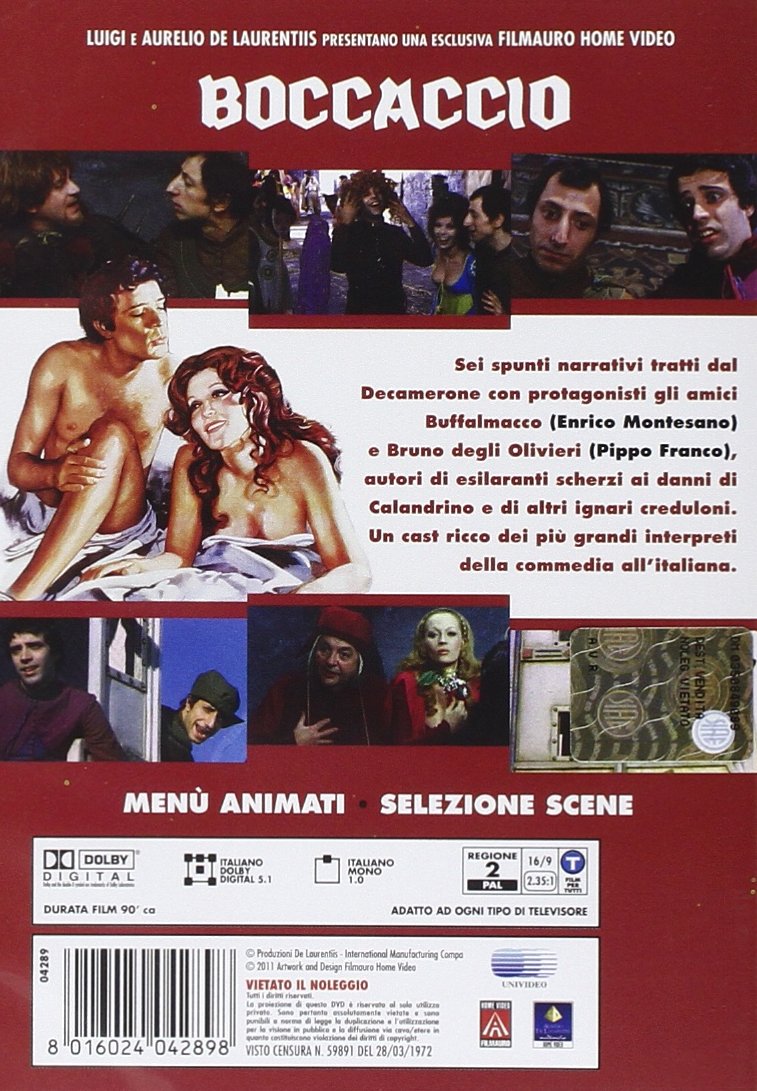 Boccaccio (DVD) (1972) (Italian Import) (Italian Language Only