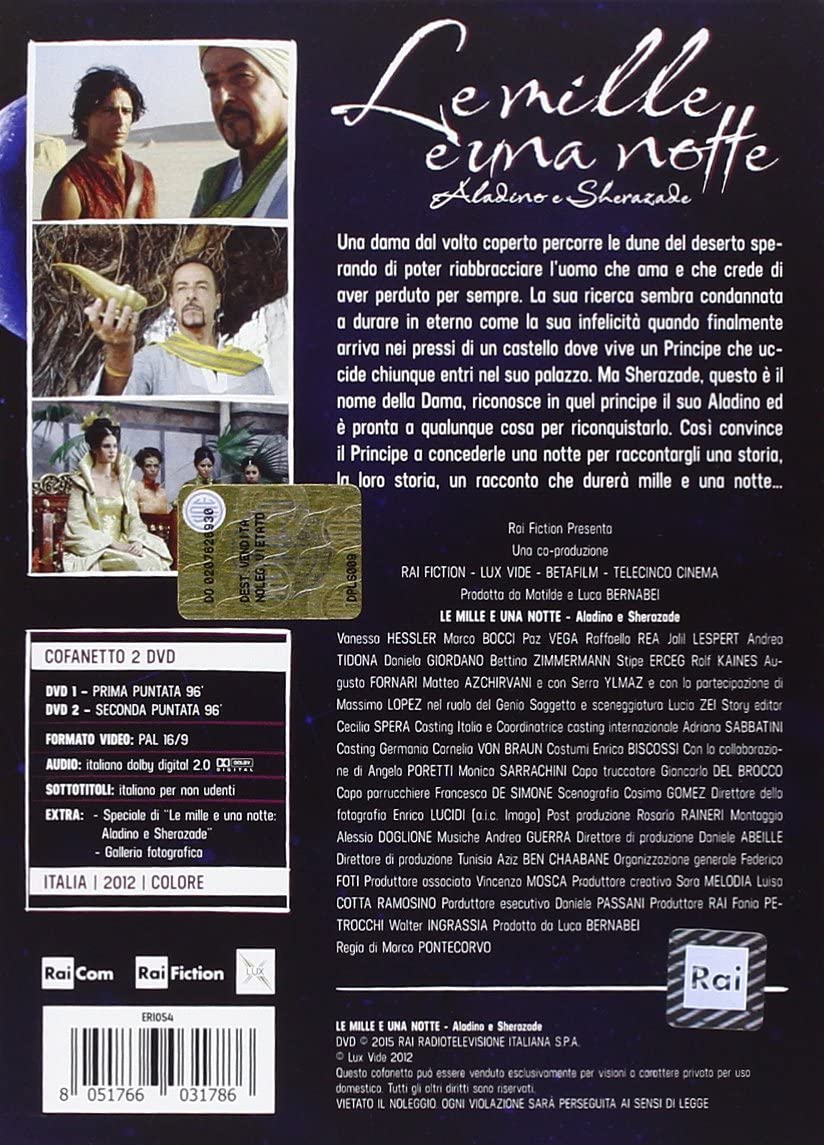 le mille e una notte - aladino e sherazade (2 dvd) DVD Italian Import
