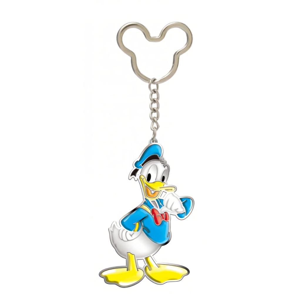 Monogram Donald Duck Pewter Keychain