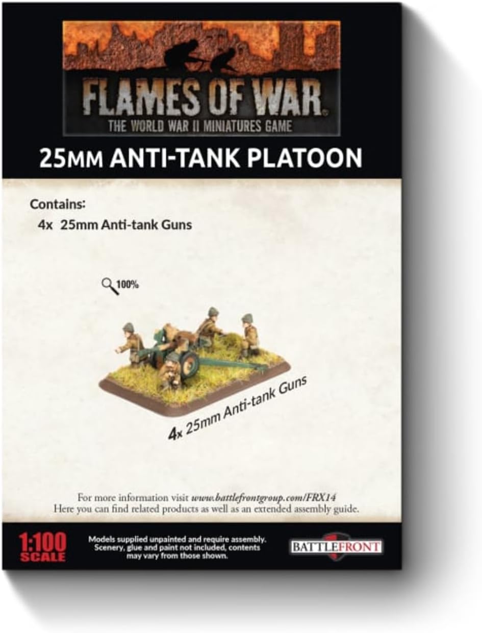 Flames of War: FRX14 Hotchkiss 25mm Anti-tank Platoon (x4 guns