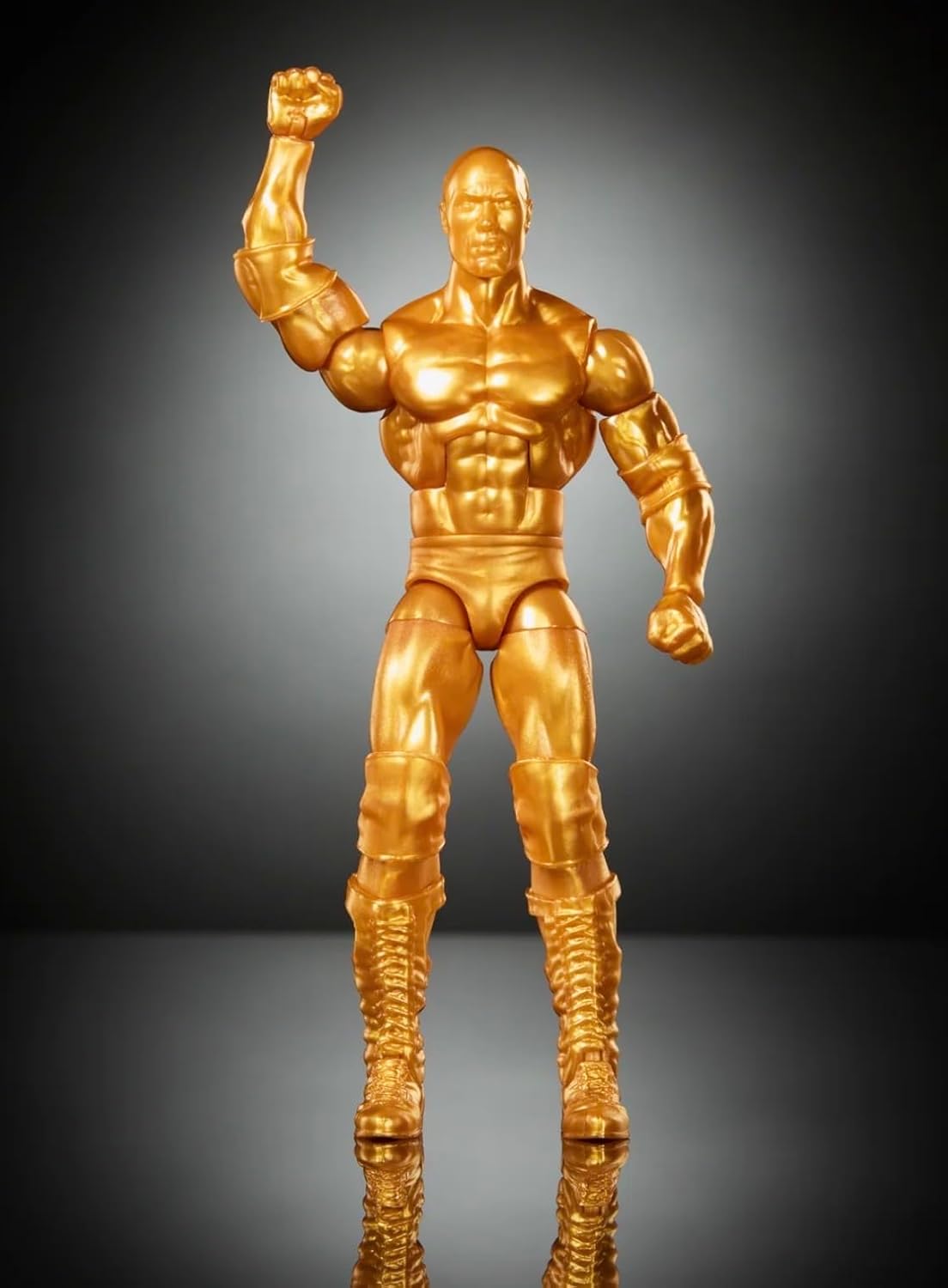 WWE The Rock The Final Boss Gold Collectors Edition Mattel Elite Collection Series 125 Wrestling Action Wrestler Figure Toy