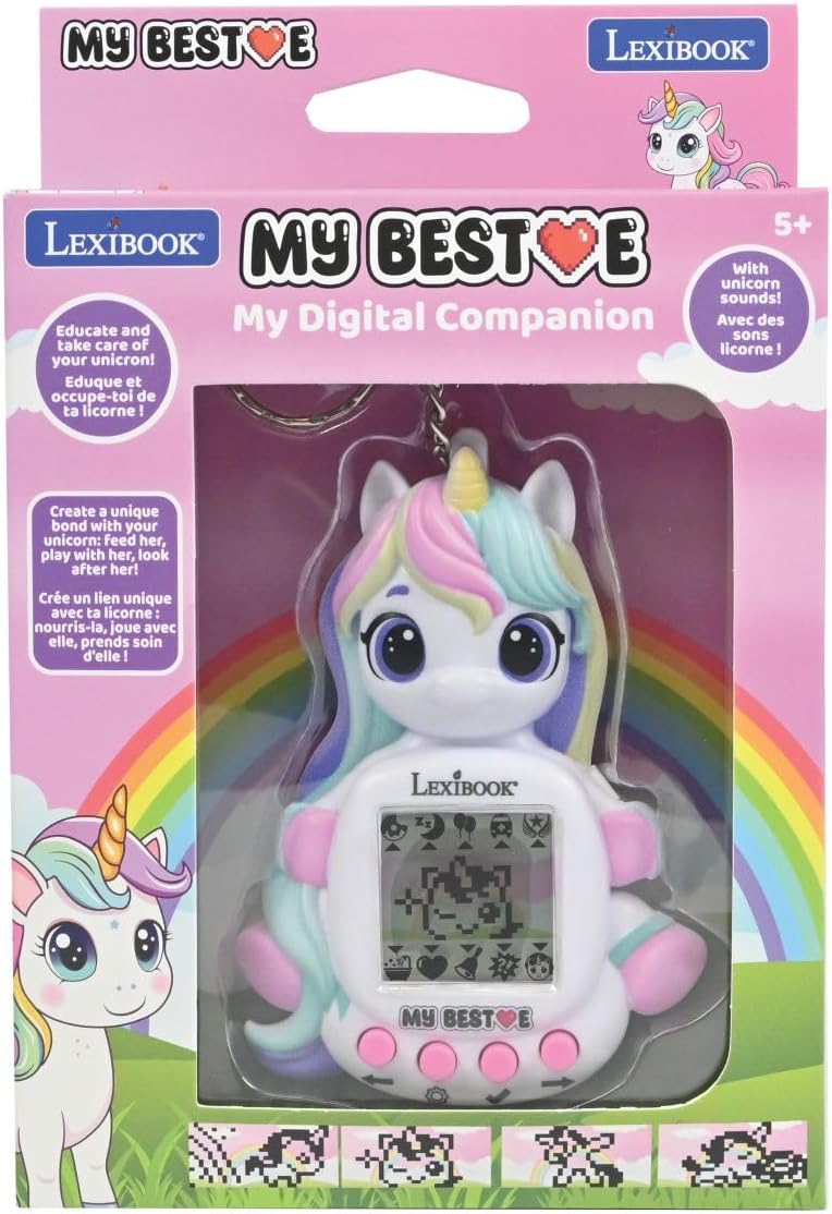 Lexibook, Console My Best-E Licorne met LCD-scherm en sleutelhanger, Roze, JLMBUNI