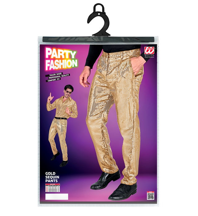 Widmann Party Fashion Pants (Gold Sequin Pants) (L) Gold